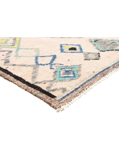 Hand Made Rug Berber Pakistan 158x220 Pink Gray