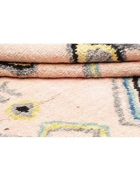 Hand Made Rug Berber Pakistan 158x220 Pink Gray