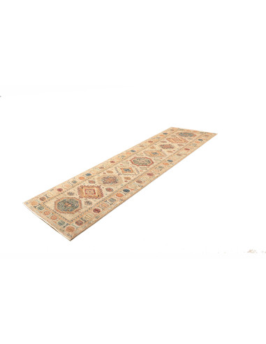 Hand Made Rug Kazak Fine Pakistan 80x290 Beige