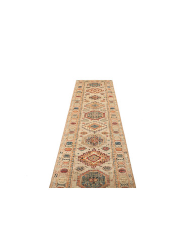 Hand Made Rug Kazak Fine Pakistan 80x290 Beige