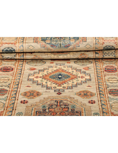 Hand Made Rug Kazak Fine Pakistan 80x290 Beige