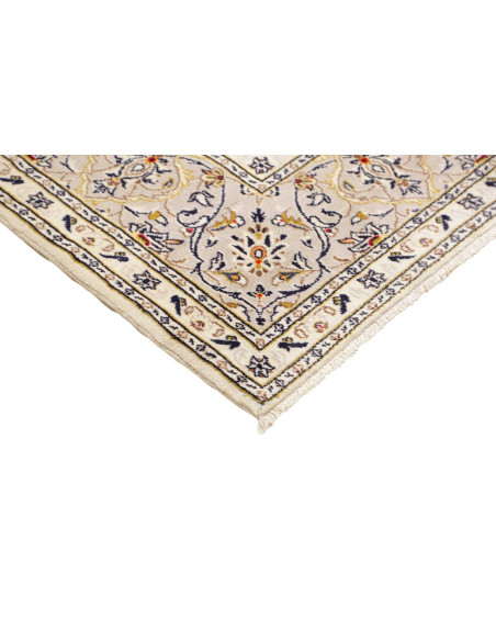 Hand Made Rug Kashan Persia 202x290 Ivory Blue