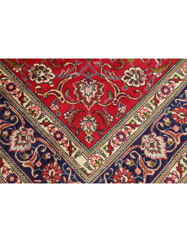 Hand Made Rug Tabriz Persia 200x305 Red Blue
