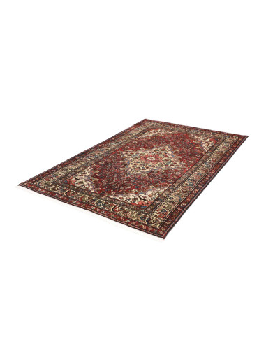 Hand Made Rug Hamadan Persia 140x207 Red Ivory