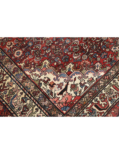 Hand Made Rug Hamadan Persia 140x207 Red Ivory