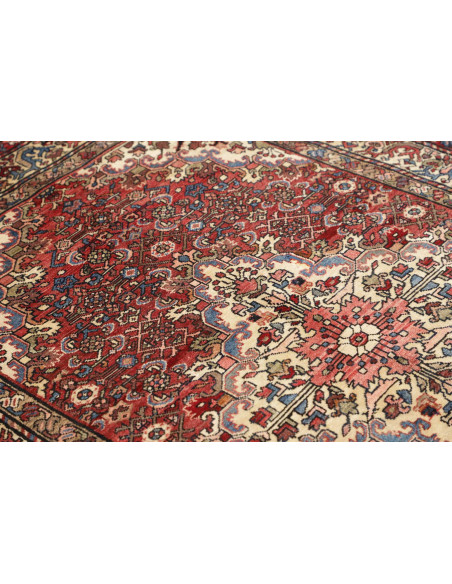Hand Made Rug Hamadan Persia 140x207 Red Ivory
