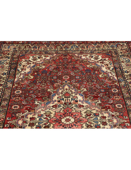 Hand Made Rug Hamadan Persia 140x207 Red Ivory
