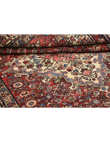 Hand Made Rug Hamadan Persia 140x207 Red Ivory