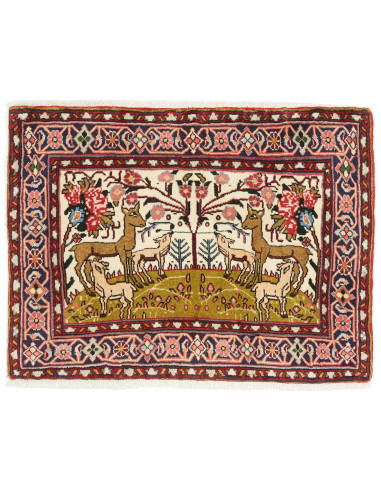 Hand Made Rug Zandjan Persia 74x55 Ivory Dark B