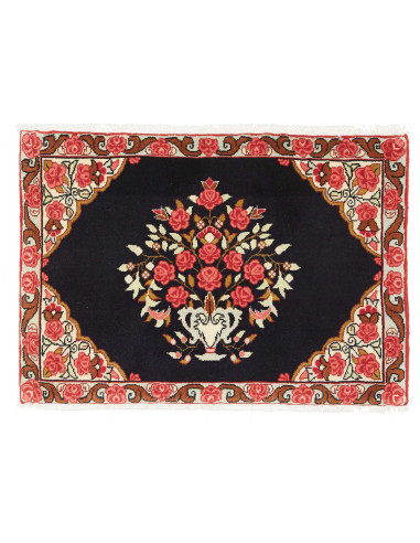 Hand Made Rug 76x54 Black Coral