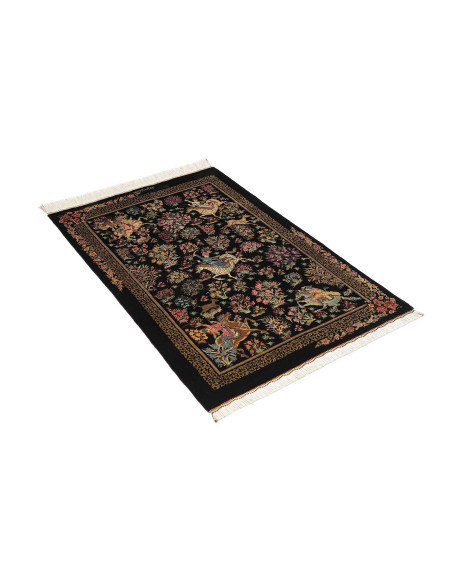 Tappeto Originale Ghom Seta Persia 80x120 Nero