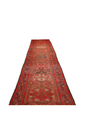 Hand Made Rug Antik Persia 103x480 Red Dark Blu