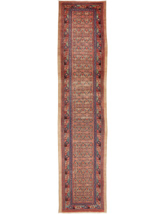 Hand Made Rug Antik Persia 86x376 Rust Red Dark