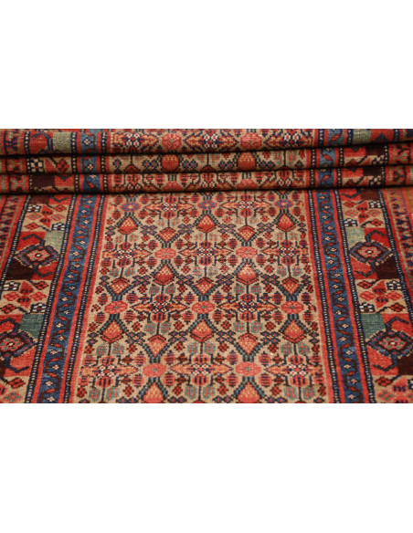 Hand Made Rug Antik Persia 86x376 Rust Red Dark