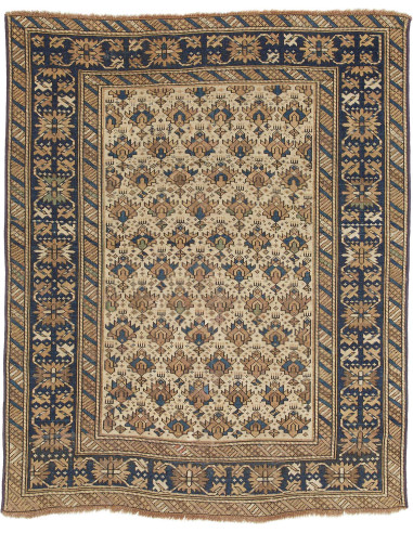 Hand Made Rug Antik Persia 110x135 Beige Blue