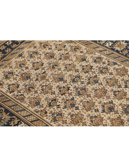 Hand Made Rug Antik Persia 110x135 Beige Blue