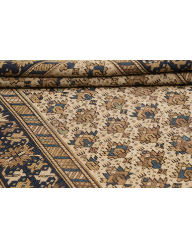 Hand Made Rug Antik Persia 110x135 Beige Blue