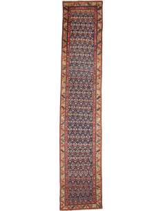 Hand Made Rug Antik Persia 85x430 Dark Blue Red