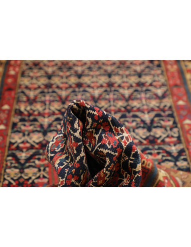 Hand Made Rug Antik Persia 85x430 Dark Blue Red