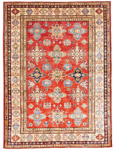 Tappeto Kazak Fine Pakistan marrone grigio 153x207