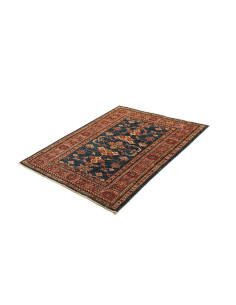 Rug Kazak Fine Pakistan sky blue orange 100x143 2