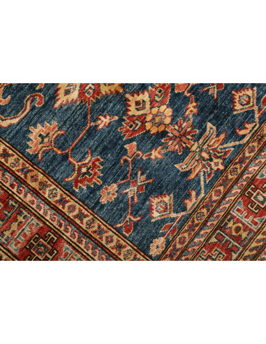 Rug Kazak Fine Pakistan sky blue orange 100x143