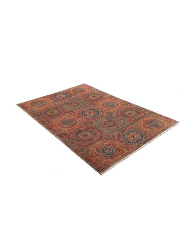 Hand Made Rug Kairo Pakistan 125x184 Rust Ochre