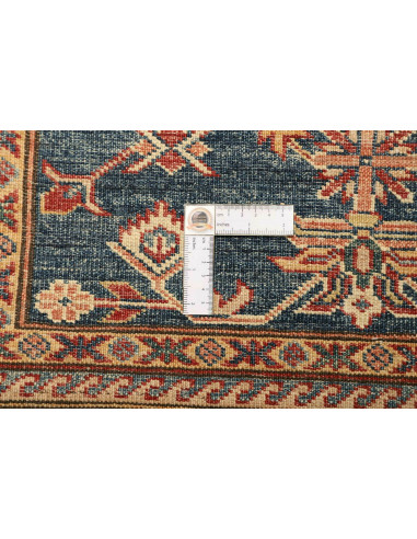 Rug Kazak Fine Pakistan sky blue orange 100x143
