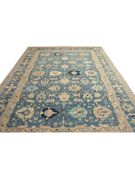 Rug Kazak Fine Pakistan sky blue grey 267x367
