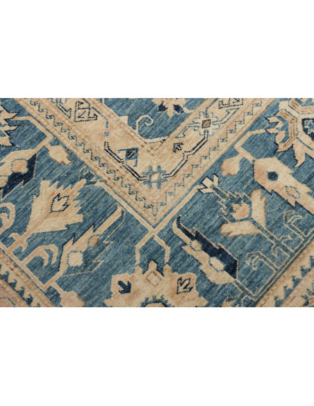 Rug Kazak Fine Pakistan sky blue grey 267x367