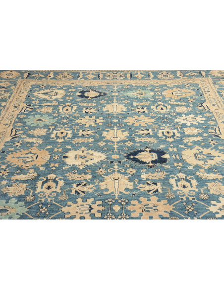 Rug Kazak Fine Pakistan sky blue grey 267x367