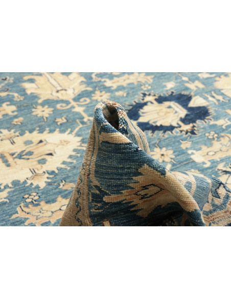 Rug Kazak Fine Pakistan sky blue grey 267x367