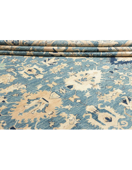 Rug Kazak Fine Pakistan sky blue grey 267x367