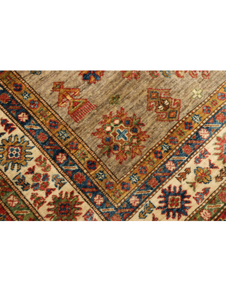Rug Kazak Fine Pakistan orange brown 145x203