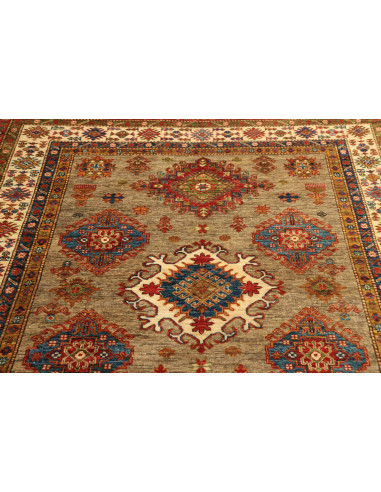 Rug Kazak Fine Pakistan orange brown 145x203