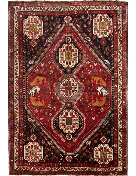 Shiraz 182x270 Cm Shiraz, Persia, Hand-carded Wool warp:
