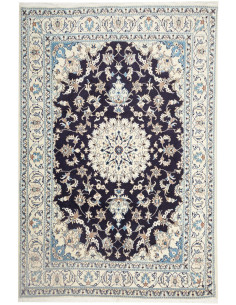 Tappeto Nain Kashmar Persia bianco grigio 165x245