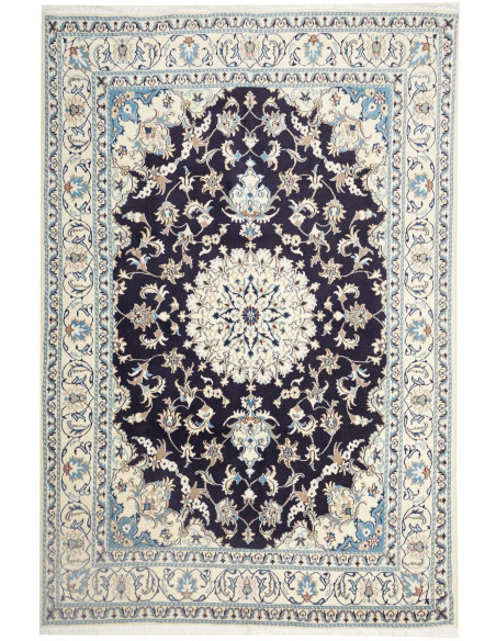 Tappeto Nain Kashmar Persia bianco grigio 165x245