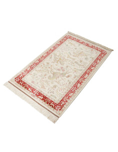 Tappeto Ghom seta Persia giallo marrone 74x114 2